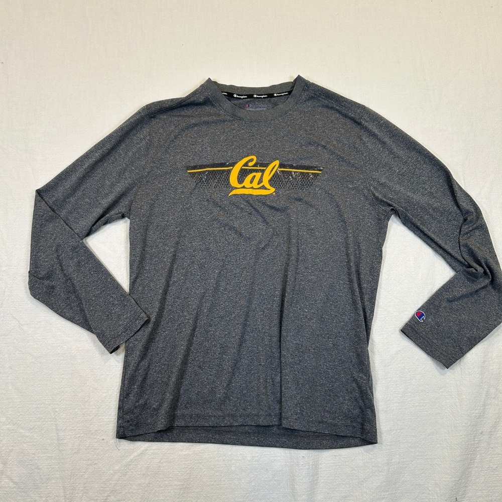 Champion Cal Berkeley Long Sleeve Shirt Mens Large Gray Authentic Athleticwear - Picture 1 of 10